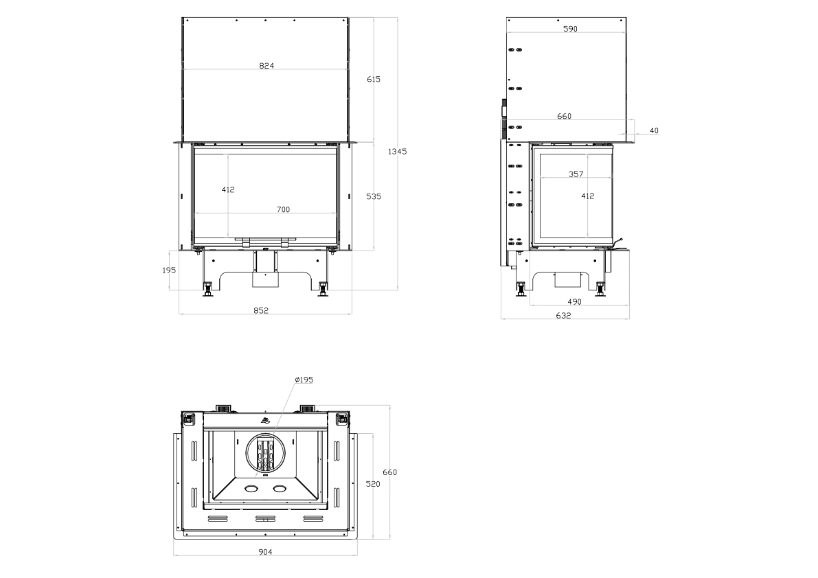 Krb 3V 70/G/C s výsuvem do vrchu a trojitým prosklením - Obrázek 2