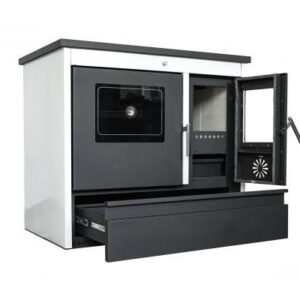 sporák na tuhé palivo Gama smalt 11kw Levý bílý