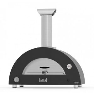Pizza pec BRIO HYBRID na plyn i drevo - silver black