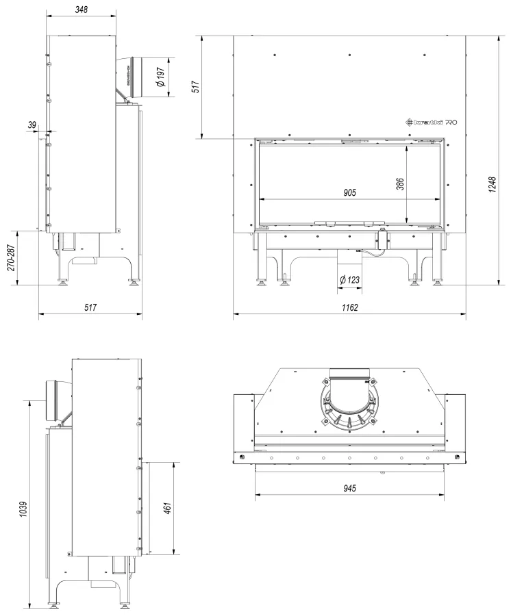 Krbová vložka NADIA 14 s výsuvným otváraním dvierok - Obrázek 5