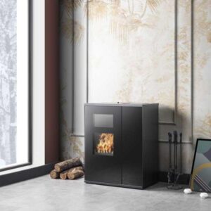 TEBA TP 30F kamna na pelety a dřevo s teplovodním výměníkem