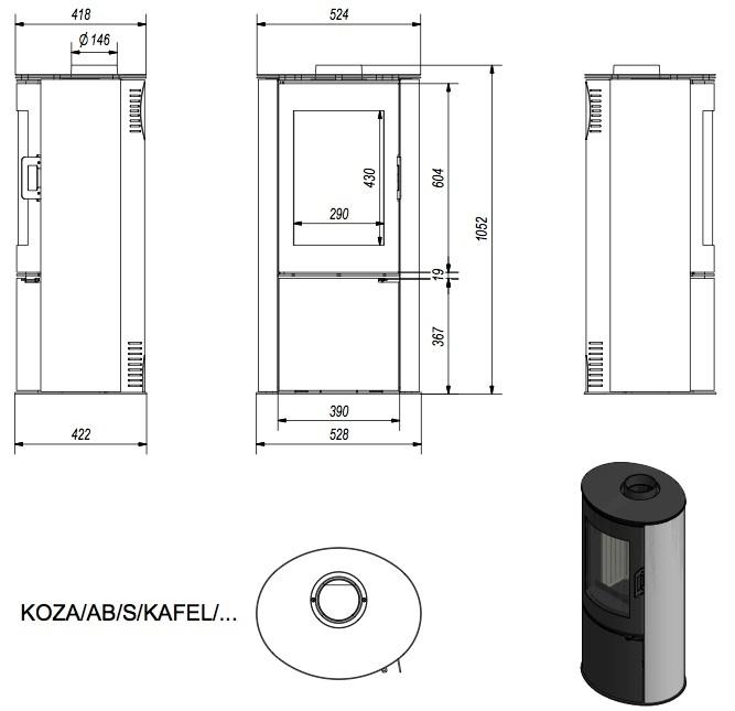 Koza AB s bielymi kachľovými panelmi - Obrázek 2