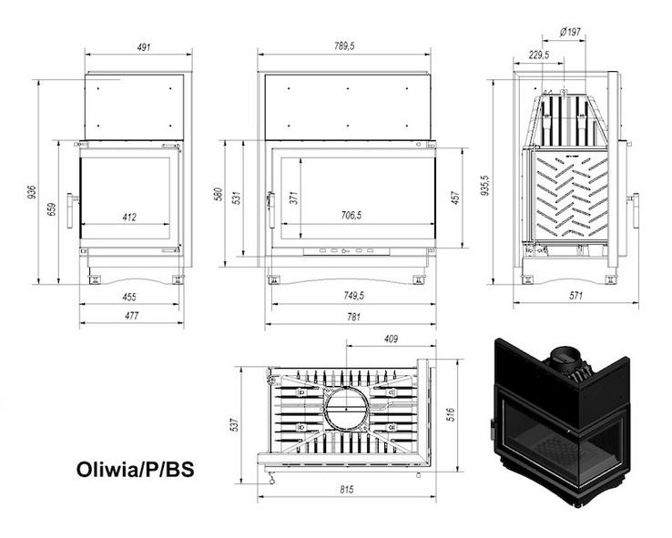 Krbová vložka OLIWIA 18 BS pravé presklenie - Obrázek 2
