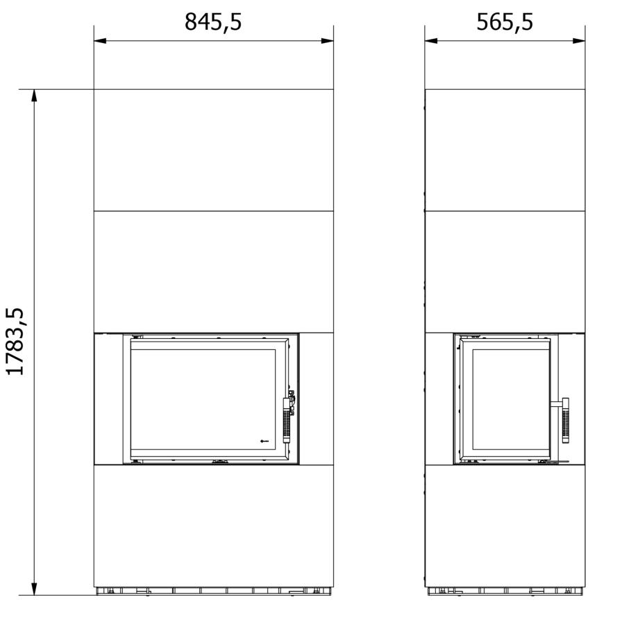 Modulárny krb FLOKI ľavý - INDIAN BLACK - Obrázek 4