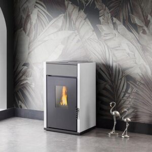 TEBA TP12 kamna na pelety a dřevo s teplovodním výměníkem