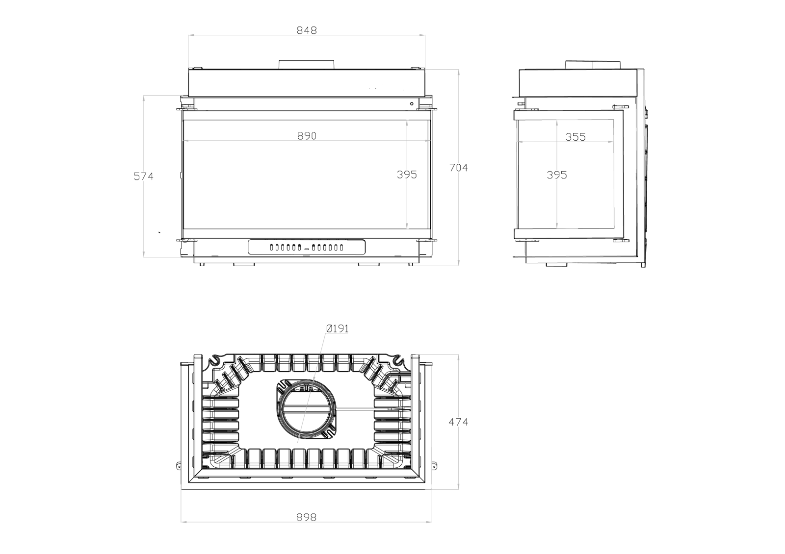 KRB FONT700 LR s trojitým sklom 17KW - Obrázek 2