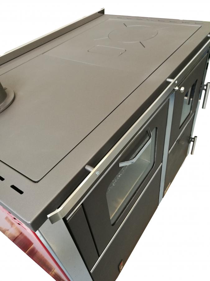 STAR 2 LUX teplovodní sporak červený s výměníkem 25KW - Obrázek 2