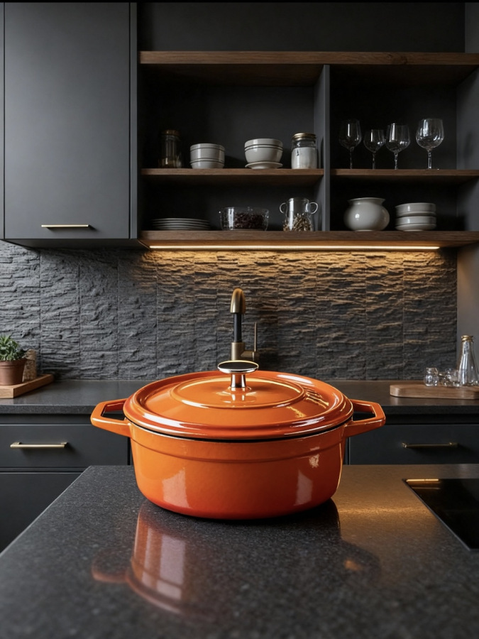 HÓSSE 5 dílná litinová sada oranžová - Obrázek 2