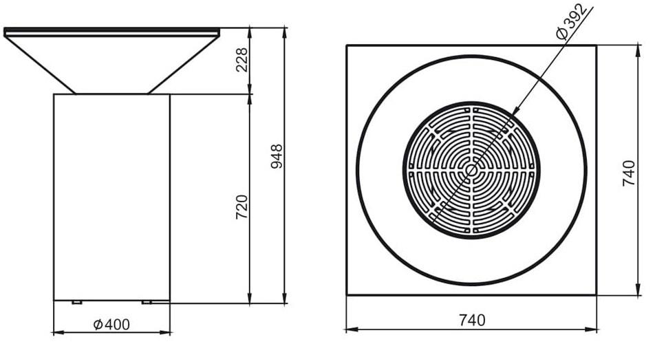 Záhradný gril G7 BASIC - graphite - Obrázek 3