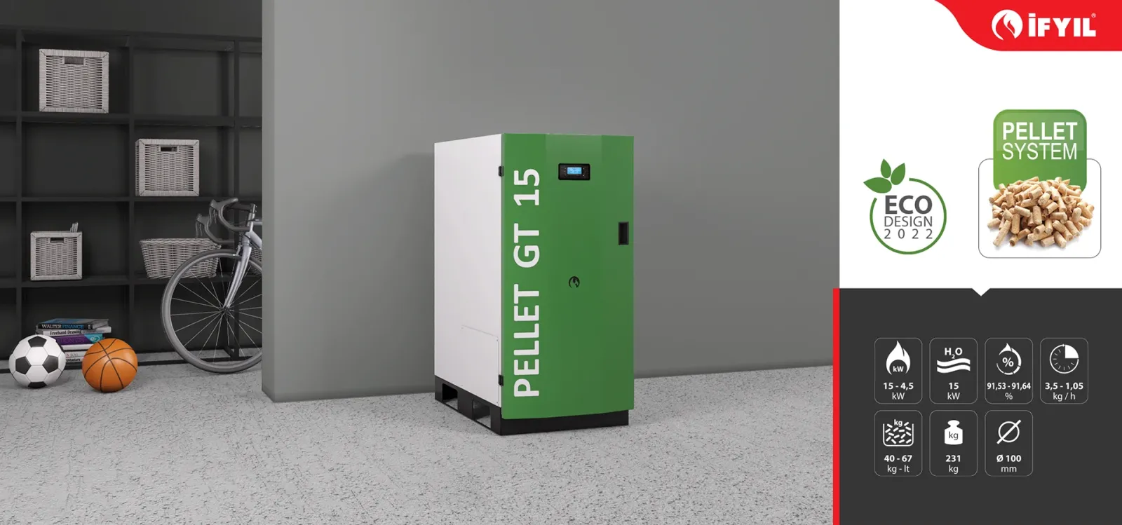 Kotel na pelety GT 15