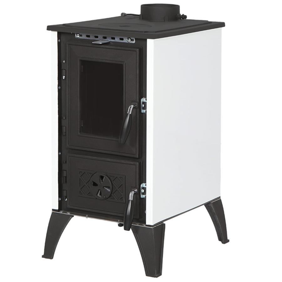 IGLO bílá krbová kamna s litinovou varnou deskou