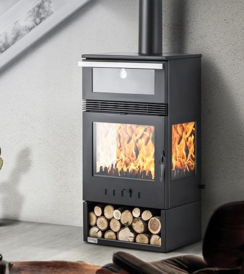 TEBA TK15 kamna s pečící troubou 3 prosklení