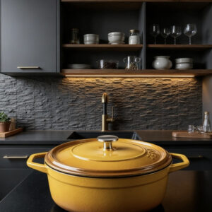 HÓSSE 20cm - 2,6 l žlutý litinový hrnec