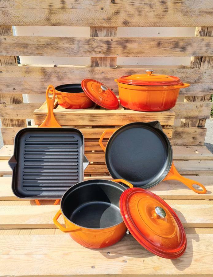 HÓSSE 5 dílná litinová sada oranžová