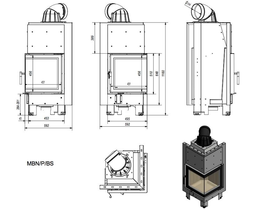 Krbová vložka MBN 12 BS pravé presklenie - Obrázek 4