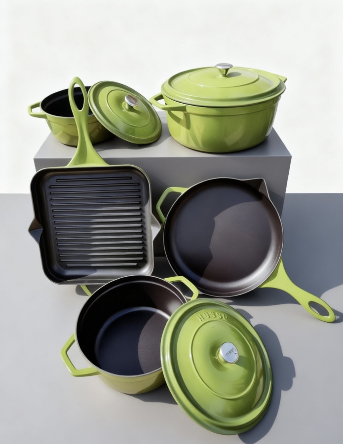 HÓSSE 5 dílná litinová sada zelená