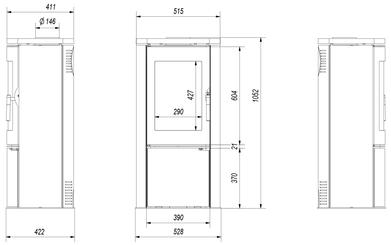 Litinová kamna KOZA AB - Obrázek 2