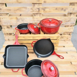 HÓSSE 5 dílná litinová sada červená