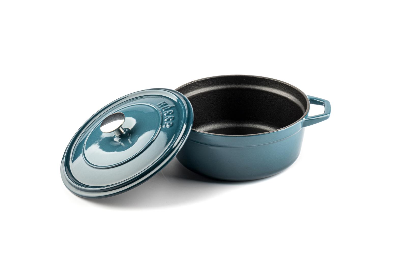 HÓSSE 24cm , 4,4 l modrý litinový hrnec