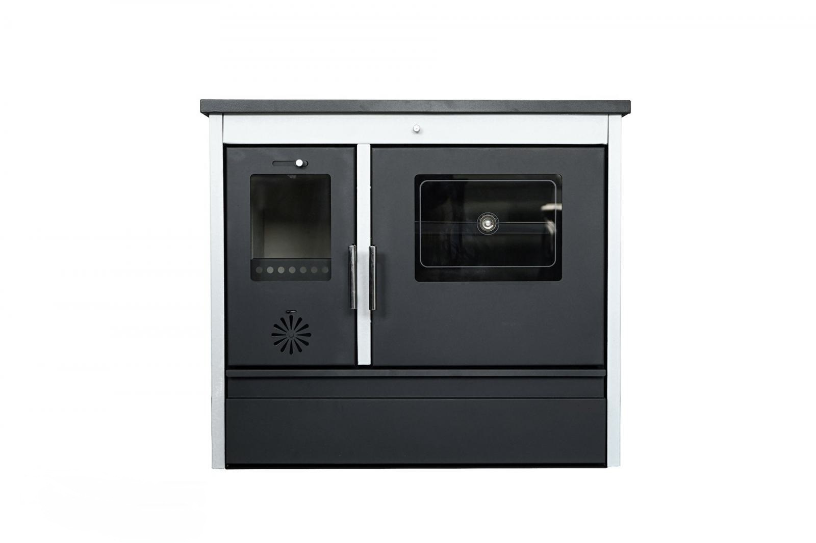 sporák na tuhé palivo Gama smalt 11kw Pravý bílý