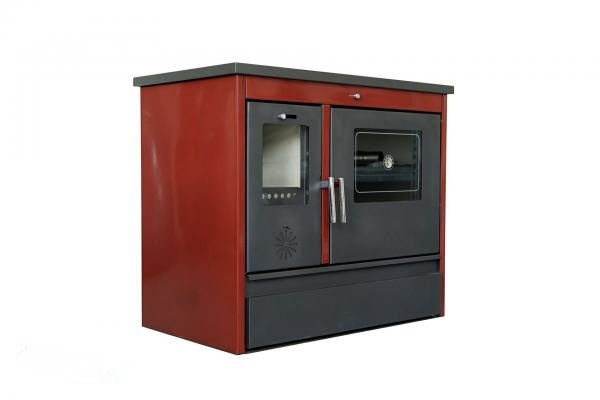 Sporák na tuhé palivo Gama smalt 11kw Pravý červený