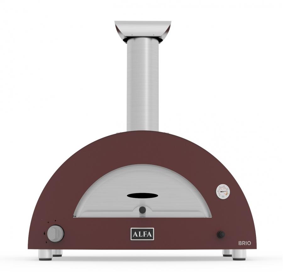 Pizza pec BRIO HYBRID na plyn i drevo - antique red - Obrázek 8