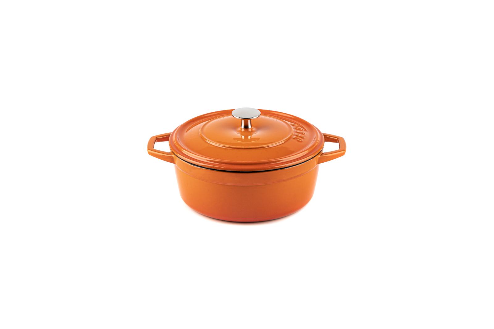 HÓSSE 24cm - 4,4 l oranžový litinový hrnec - Obrázek 2