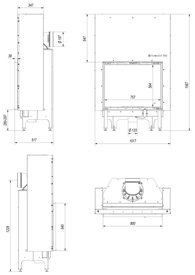 Krbová vložka NADIA 13 s výsuvným otváraním dvierok - Obrázek 5