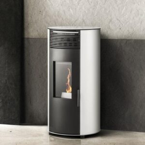 Peletová horkovzdušná kamna TEBA T08 s výkonem 10KW