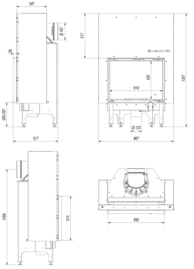 Krbová vložka NADIA 10 s výsuvným otváraním dvierok - Obrázek 4
