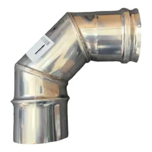 Z - Kouřovod k peletové peci DN80mm/koleno 90°