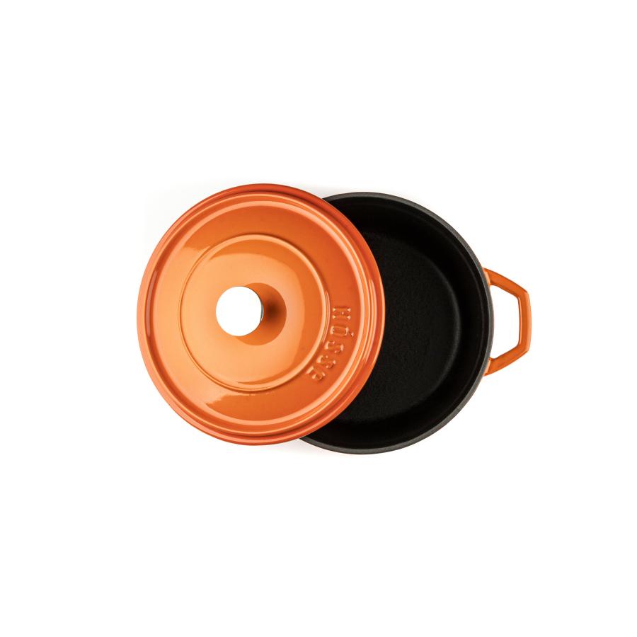 HÓSSE 24cm - 4,4 l oranžový litinový hrnec - Obrázek 4