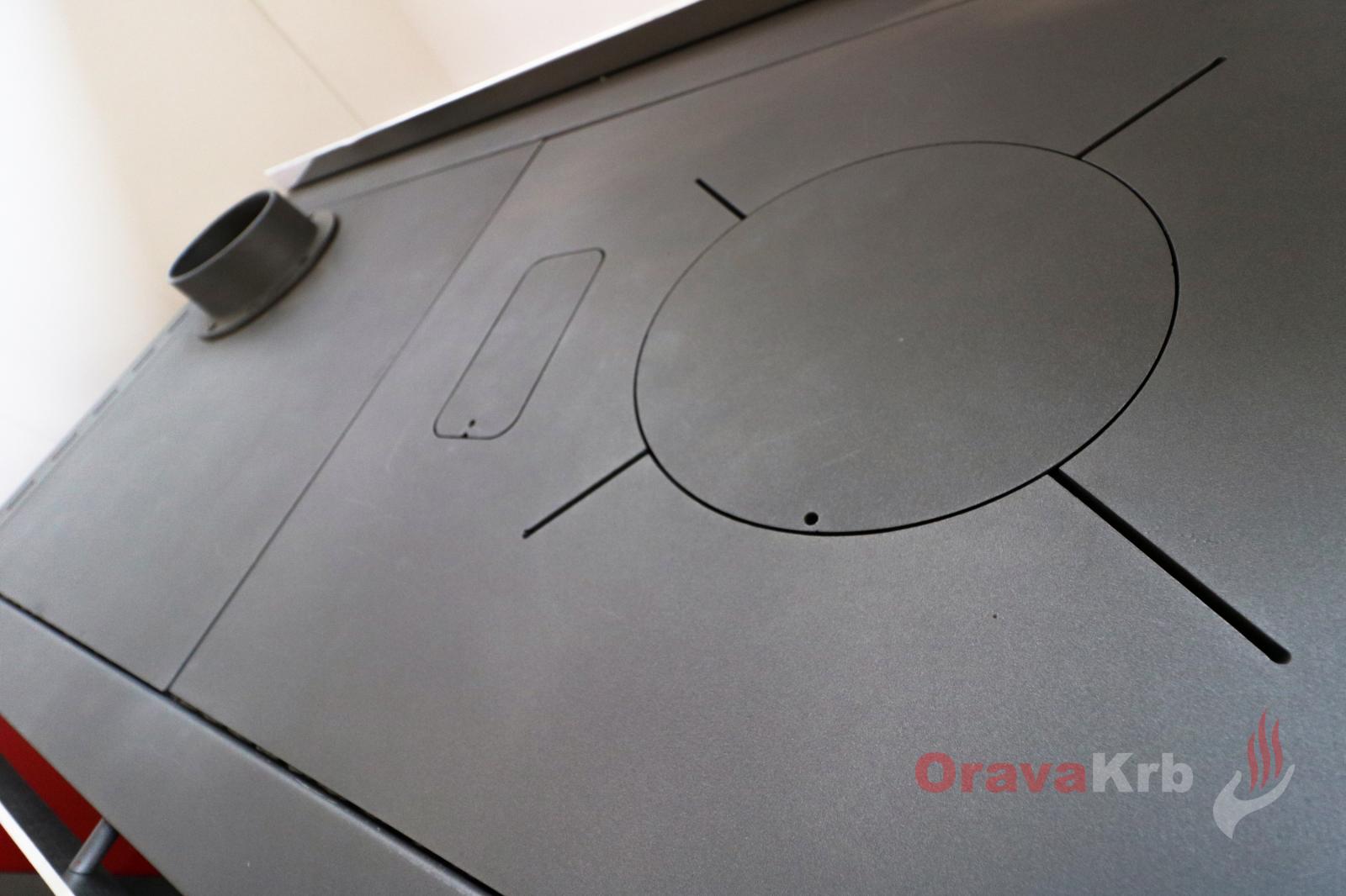 STAR 2 LUX teplovodní sporak červený s výměníkem 25KW - Obrázek 9