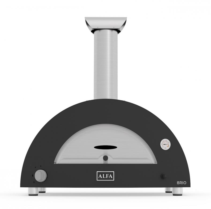 Pizza pec BRIO HYBRID na plyn i drevo - silver black - Obrázek 4