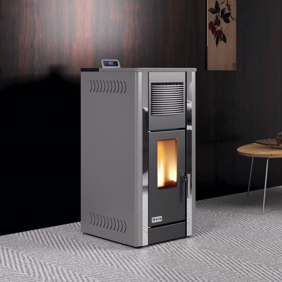 CRYSTAL peletová horkovzdušná kamna 12 KW+ napojení rozvodů vzduchu