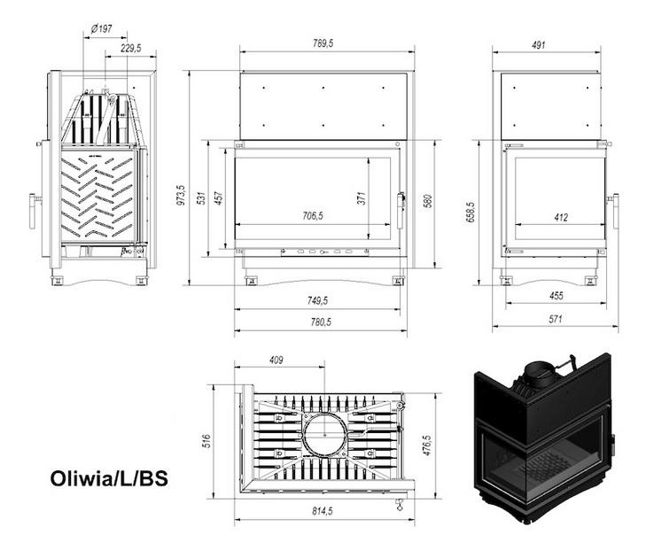 Krbová vložka OLIWIA 18 BS ľavé presklenie - Obrázek 2