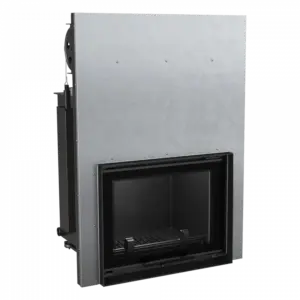 Teplovodná krbová vložka ZUZIA 15 s výsuvným otváraním dvierok a dochladzovacou špirálou