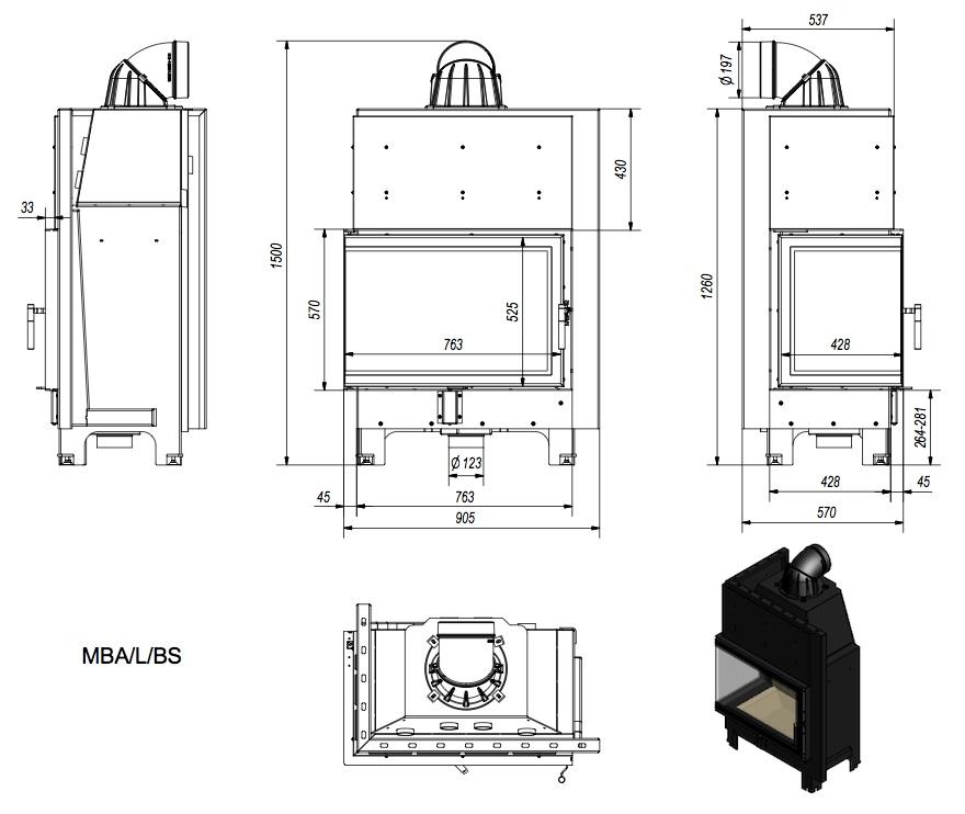 Krbová vložka MBA 17 BS ľavé presklenie - Obrázek 5