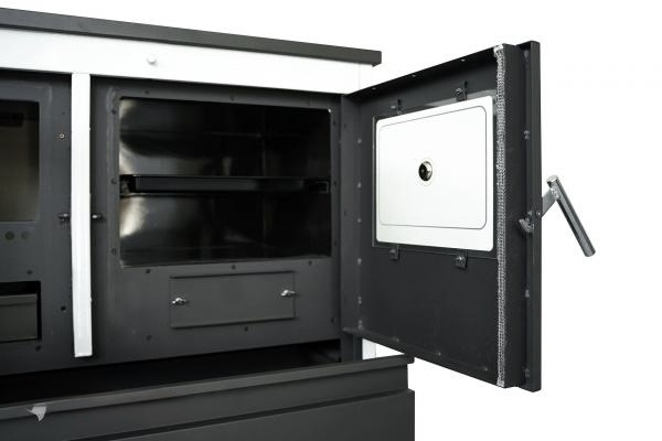 sporák na tuhé palivo Gama smalt 11kw Pravý bílý - Obrázek 3