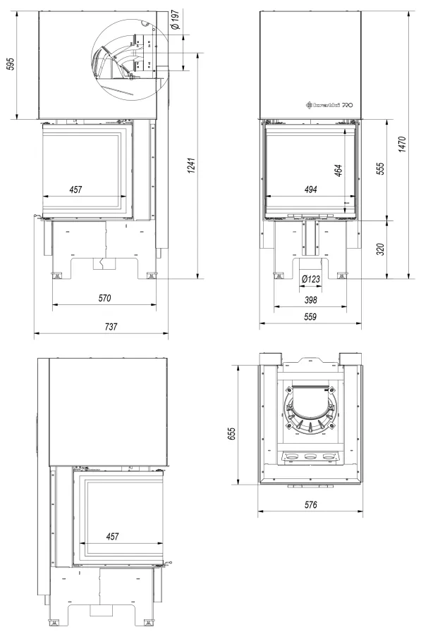Krbová vložka NBC 8 trojstranné presklenie - Obrázek 5