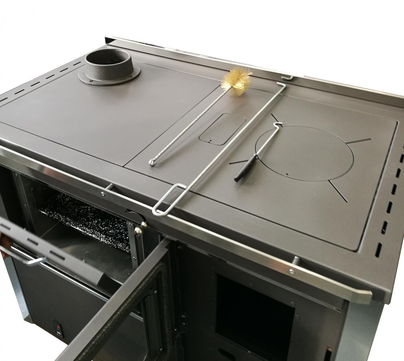 STAR 2 LUX teplovodní sporak červený s výměníkem 25KW - Obrázek 5