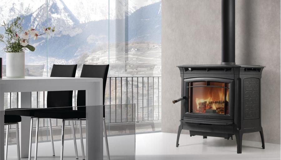 Splyňovacie liatinové kachle MANCHESTER čierne