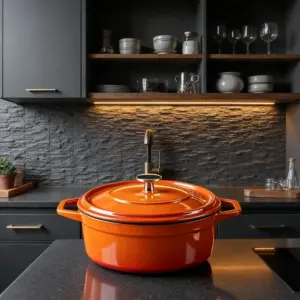 HÓSSE 20cm - 2,6 l oranžový litinový hrnec