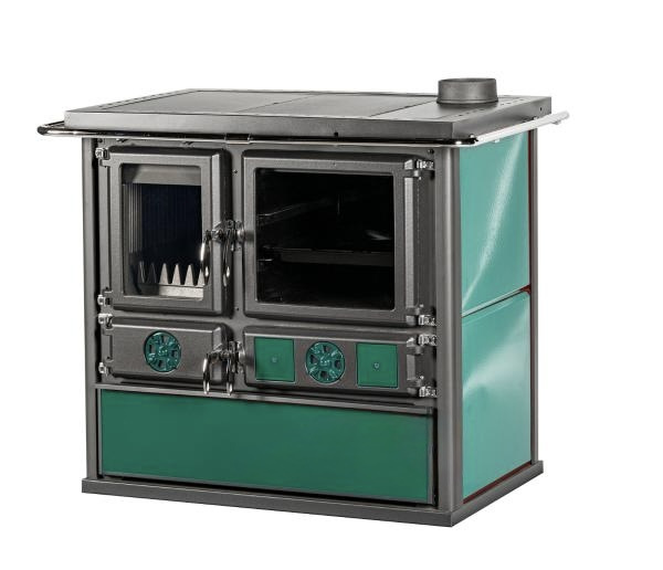 Litinový sporák Magnus na tuhé palivo zelený