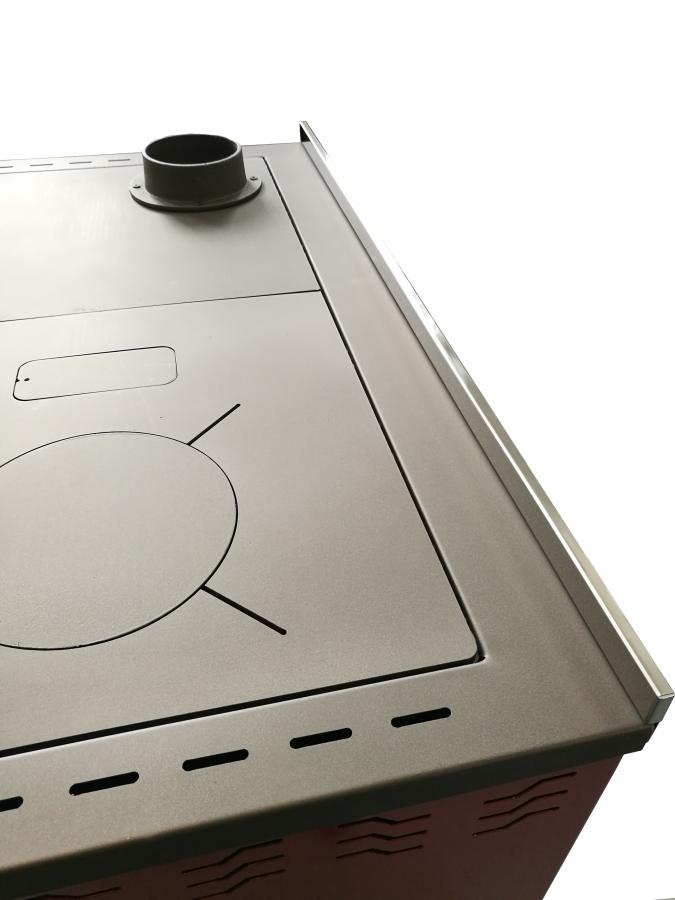 STAR 2 LUX teplovodní sporak červený s výměníkem 25KW - Obrázek 3