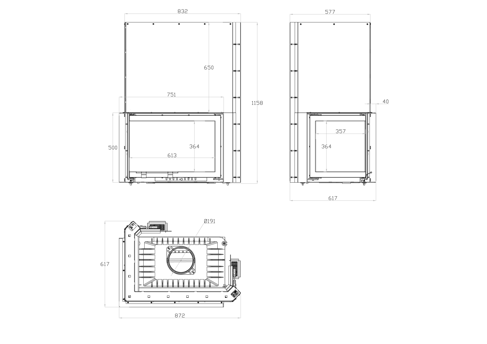Krb FONT 700RG rohový s výsuvem do vrchu - Obrázek 2