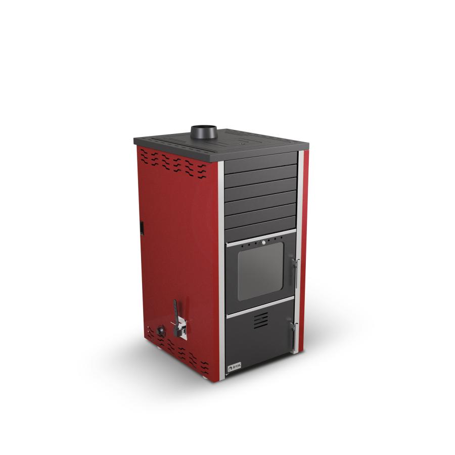 Kamna SUPERNOVA červená s výměníkem 15-34KW+příslušenství