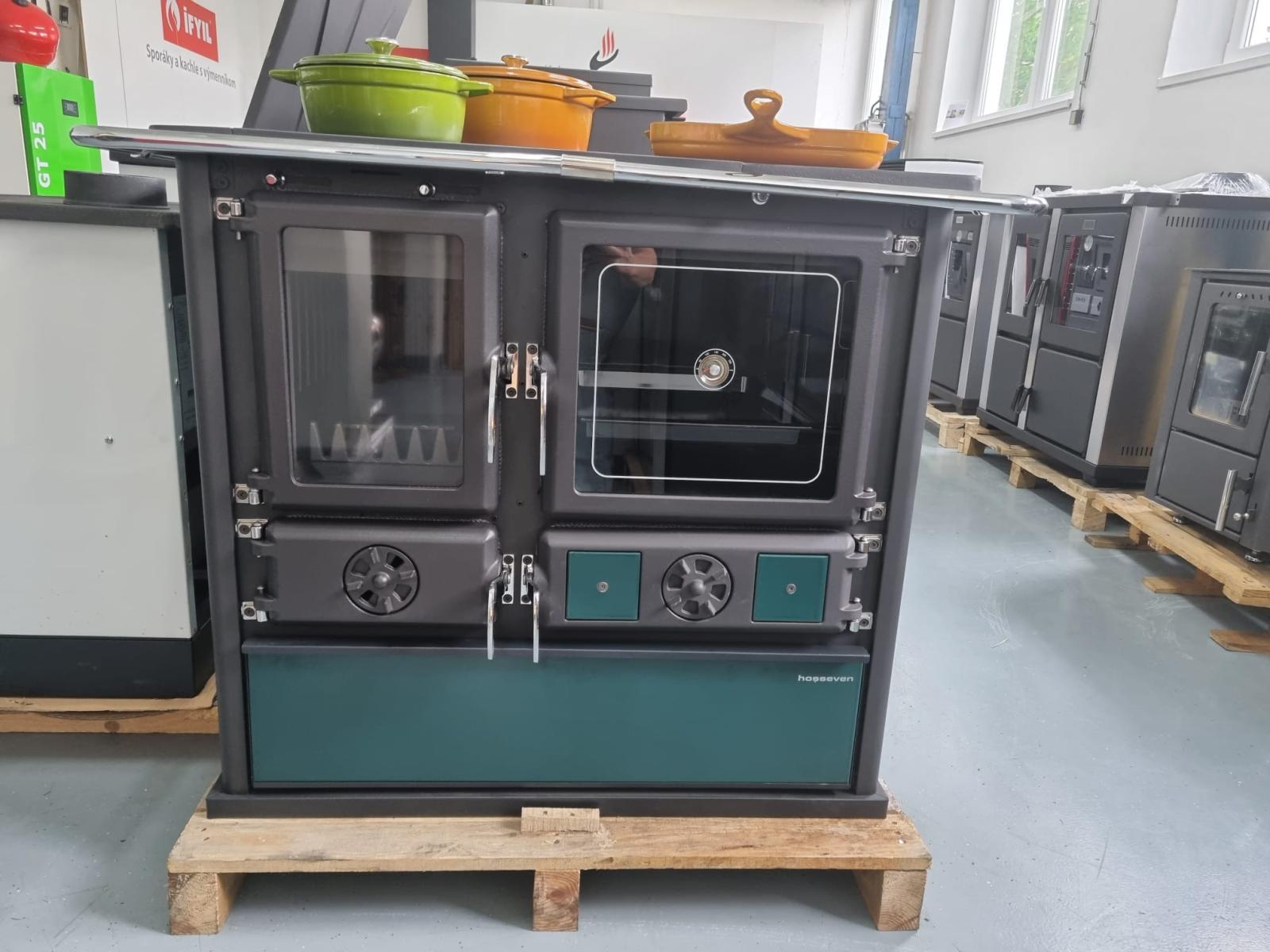 Litinový sporák Magnus na tuhé palivo červený - Obrázek 4