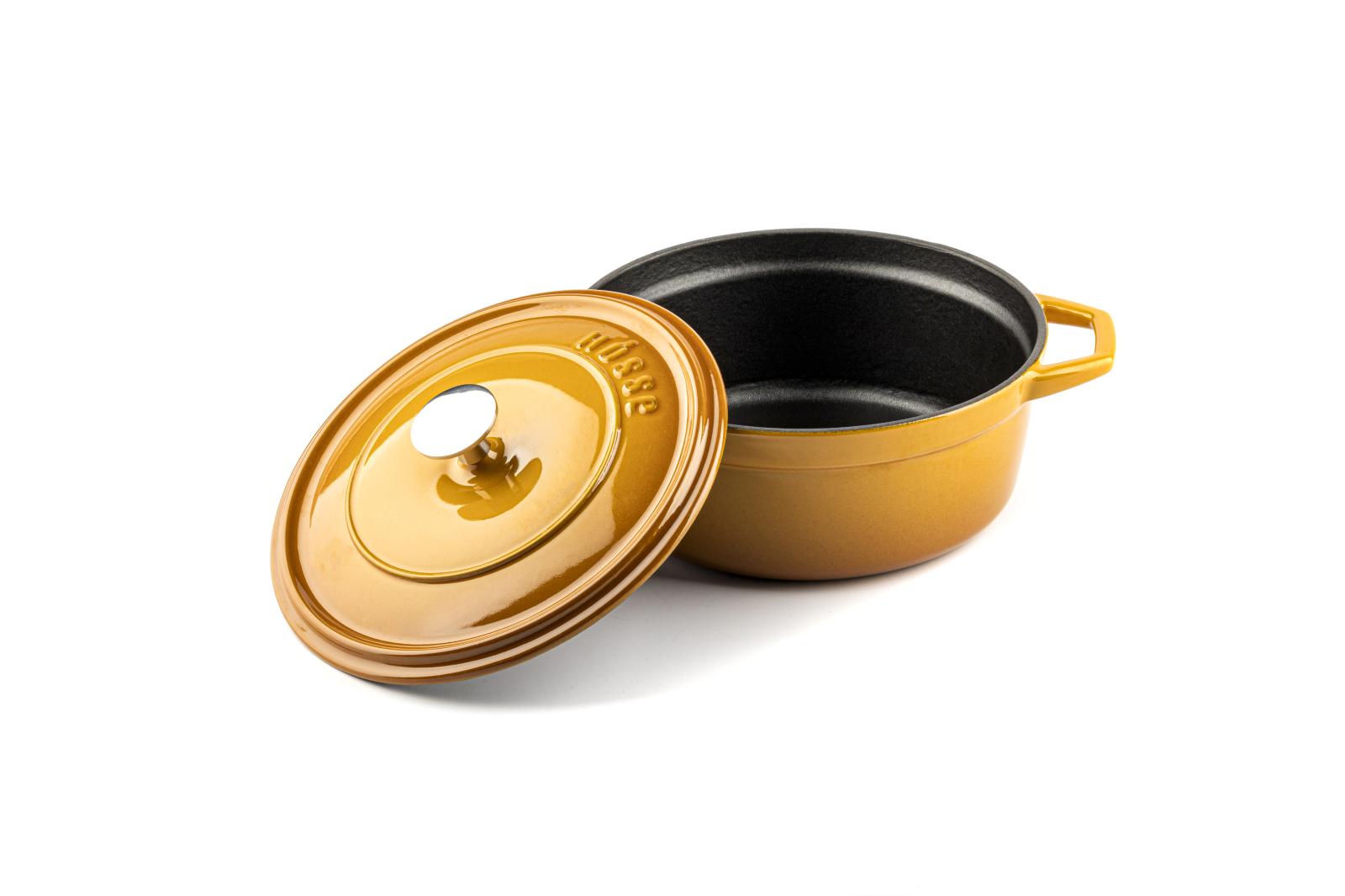 HÓSSE 20cm - 2,6 l žlutý litinový hrnec - Obrázek 2