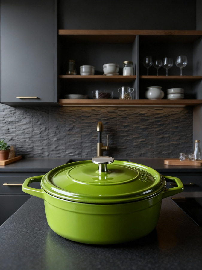 HÓSSE 20cm - 2,6 l zelený litinový hrnec